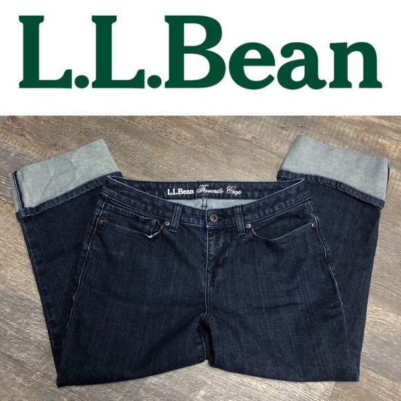 L. L. Bean straight fit crop denim jeans - Picture 2 of 7